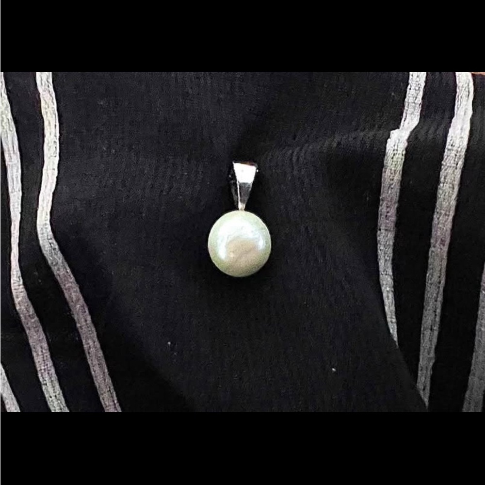 GENUINE Pearl & Silver Single Pendant Charm